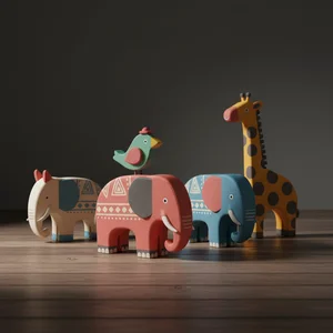 Playful Wooden Animal Toys