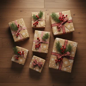 Festive Holiday Gift Stacks