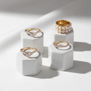 Elegant Gold Ring Display