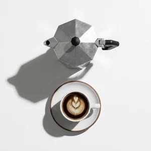 Minimalist moka pot and espresso