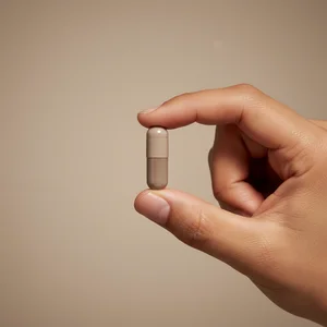 Hand holding sleek clear object