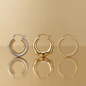 Elegant gold hoop earrings