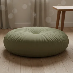 Vibrant green floor cushion
