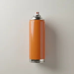 Bold orange spray paint can