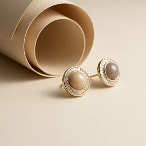 Elegant pearl and diamond earrings