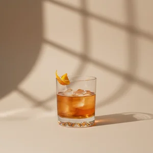 Sunlit amber cocktail