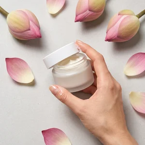 Lotus skincare hand model