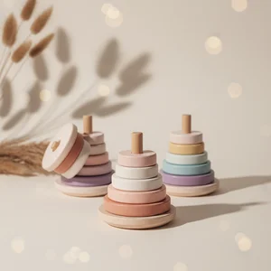 Pastel rainbow stacking toy
