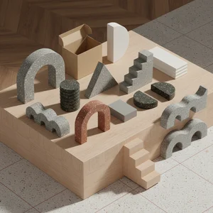 Minimalist Wooden Play Blocks