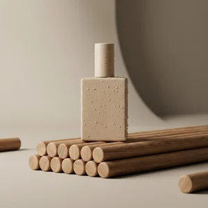 Natural skincare on wood
