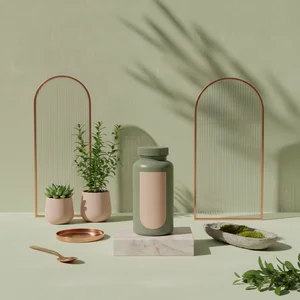 Green archway plant display