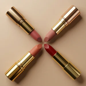 Lipstick starburst on beige