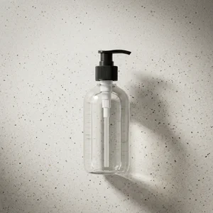 Minimalist soap on concrete