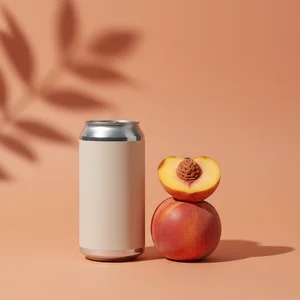 Fresh canned goods with peaches