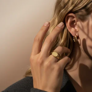 Delicate gold jewelry accents