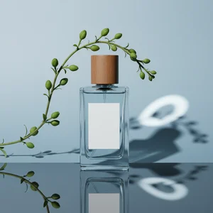 Minimalist perfume with flower