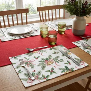Festive Christmas table setting