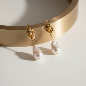 Elegant pearl drop earrings