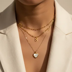 Golden 'S' Pendant Necklace