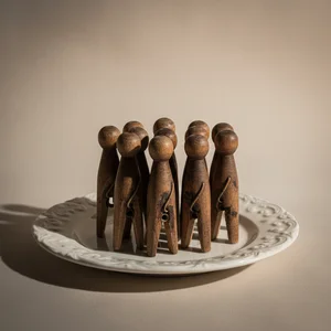 Rustic wooden sticks