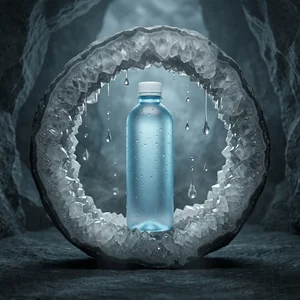 Crystal geode water bottle