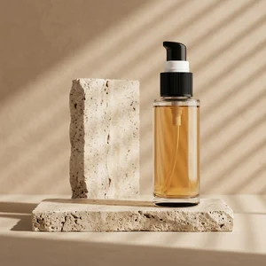 Natural skincare on stone
