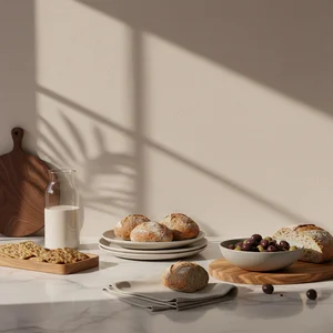 Rustic breakfast still life