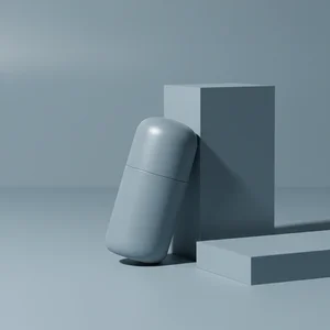 Minimalist blue earbud case