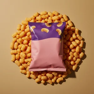 Vibrant snack bag product shot