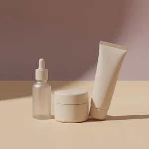 Luxury skincare on pedestal