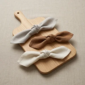 Rustic linen napkin set