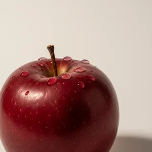 Fresh red apple close-up