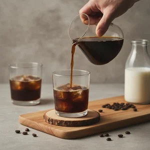 Refreshing Iced Coffee Pour