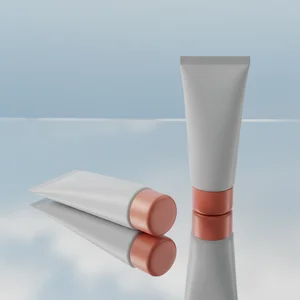 Skincare tube floating in sky