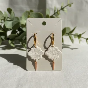 Modern geometric hoop earrings