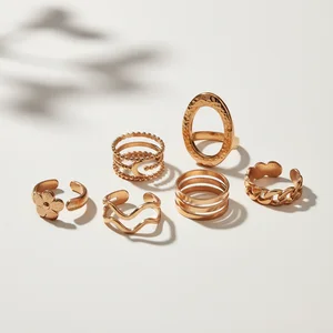 Ornate gold rings collection