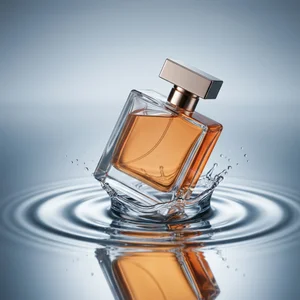 Elegant fragrance on water ripples