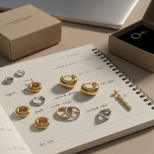 Chic gold accessory flat lay