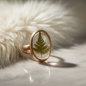 Botanical gold leaf ring