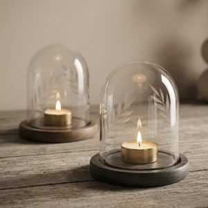Warm rustic candle holders