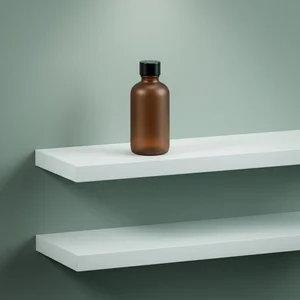 Minimalist shelves with bottle
