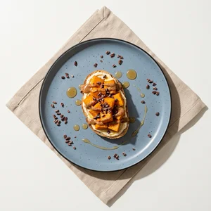 Gourmet butternut squash toast