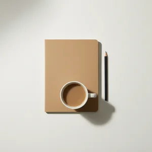Minimalist coffee and workspace