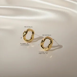 Stylish gold hoop earrings