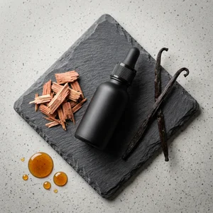 Natural ingredients on slate