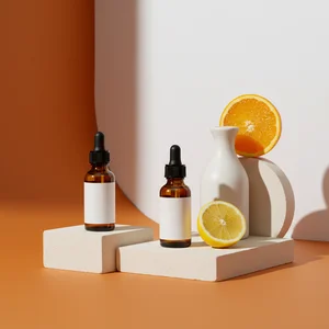 Citrus skincare bottles