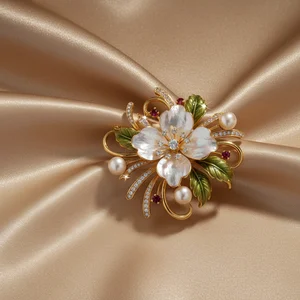 Elegant floral brooch