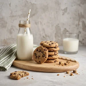 Irresistible cookies & milk