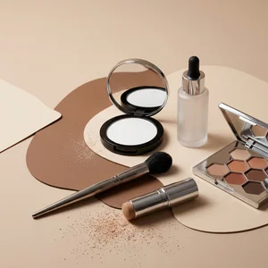 Modern beauty essentials layout