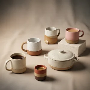 Artisanal ceramic mug collection
